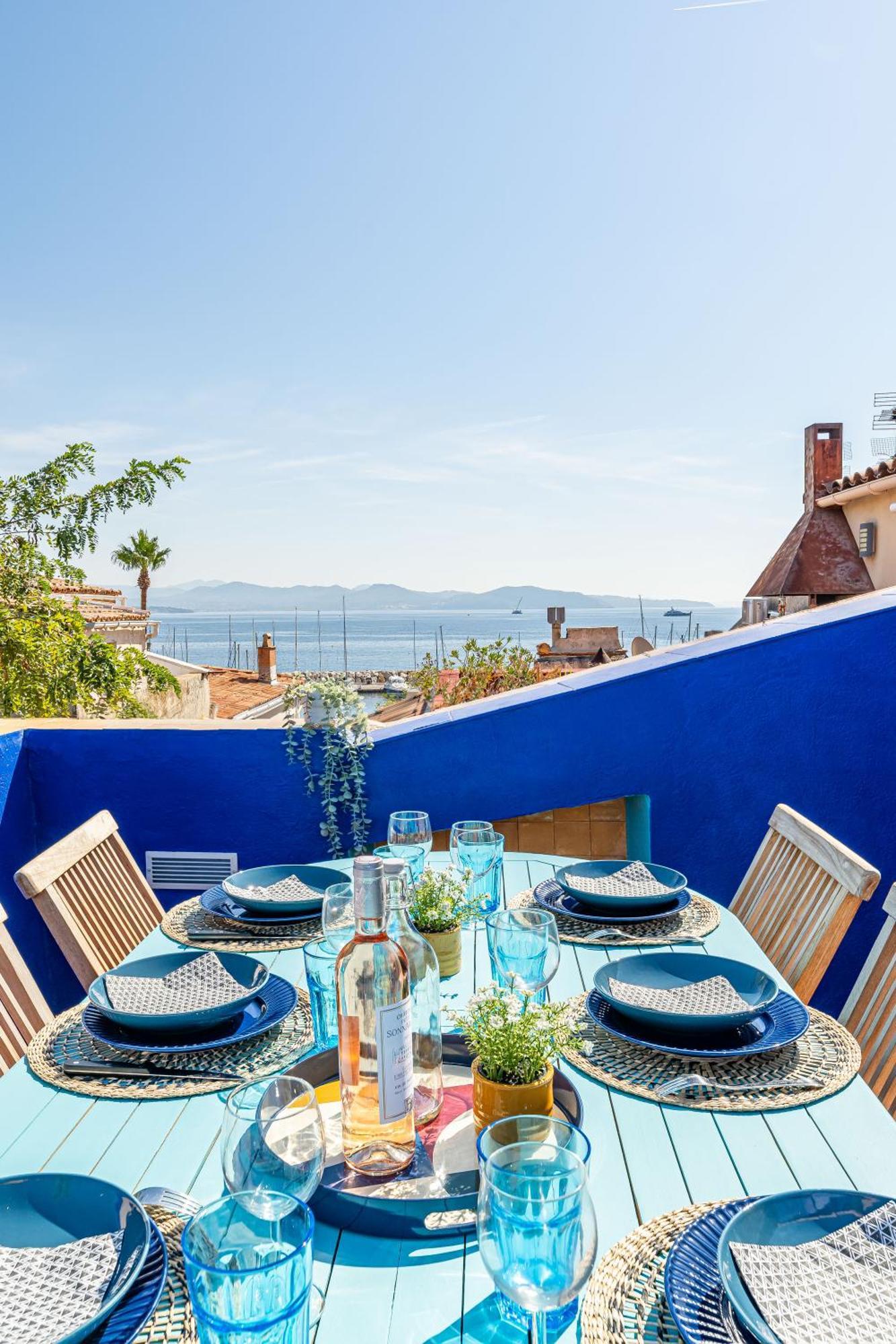 Casa Azul - Magnifique Duplex Coeur Historique 4 Chambres Avec Terrasse Vue Mer La Ciotat Luaran gambar